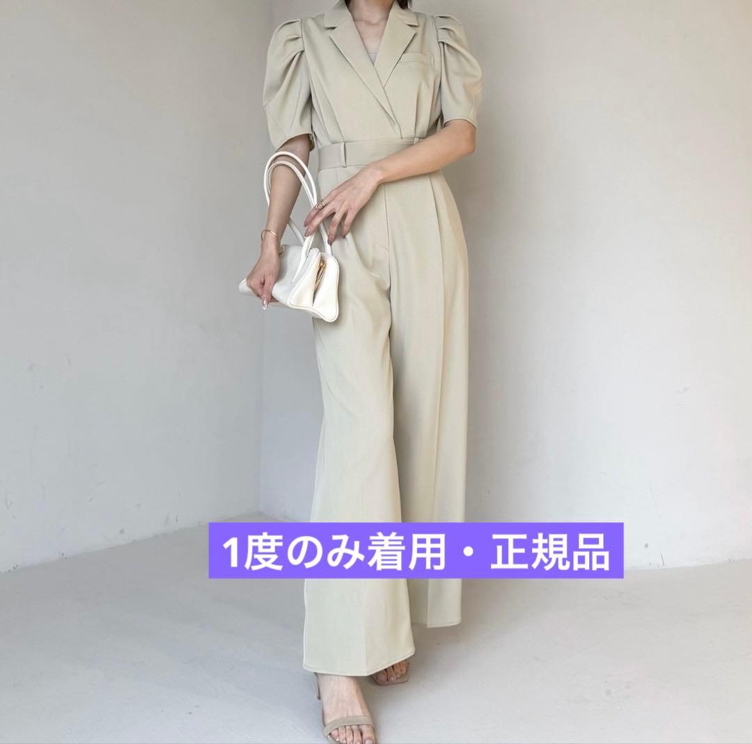 アニュアンス　タックスリーブテーラードオールインワン