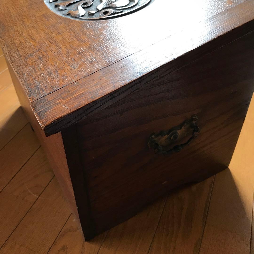 収納箱　アンティーク　一枚板