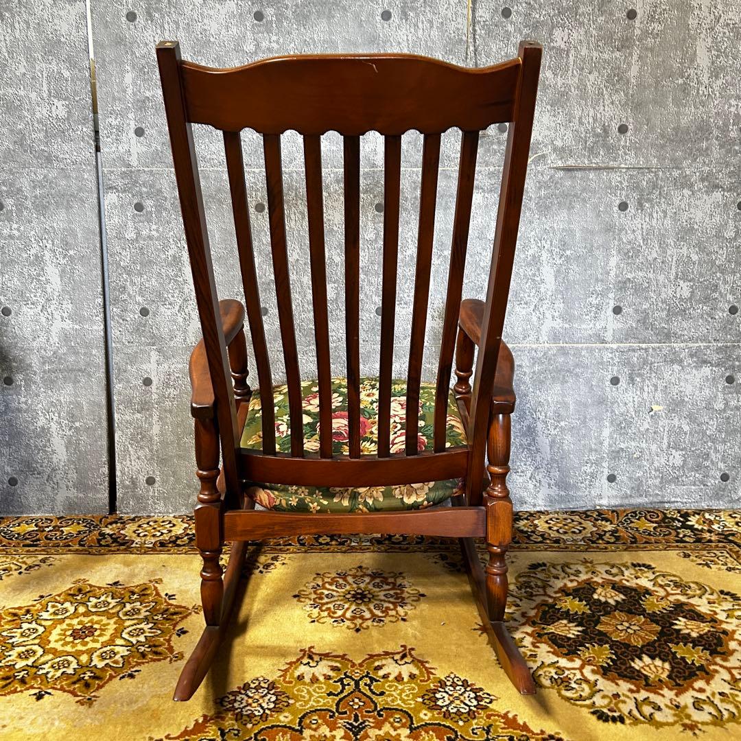 ꧁レトロ家具꧂花柄ロッキングチェア 揺れ 揺り 椅子 いす イス チェア