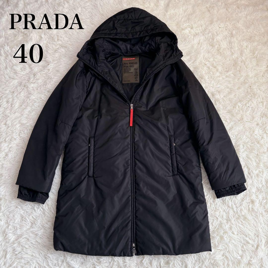 美品 希少 PRADA SPORTS サーモアダウンコート ブラック　40