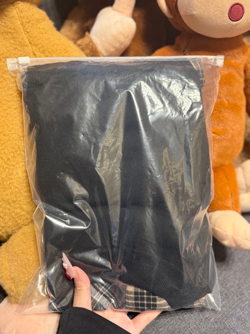 andmary チェックタイトワンピース