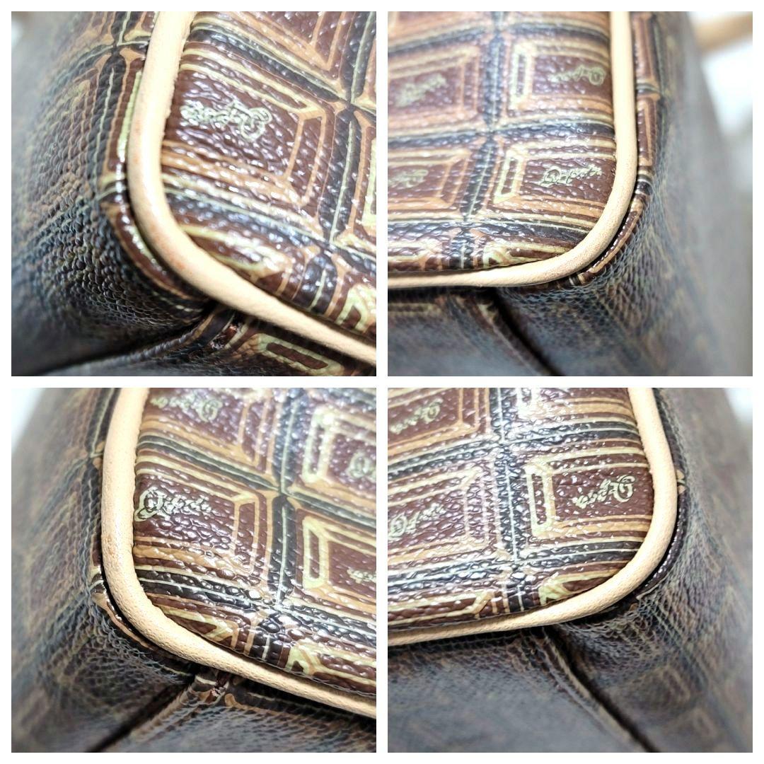 極美品 Q-POT チョコレート 2way ショルダーバッグ ハンドバッグ