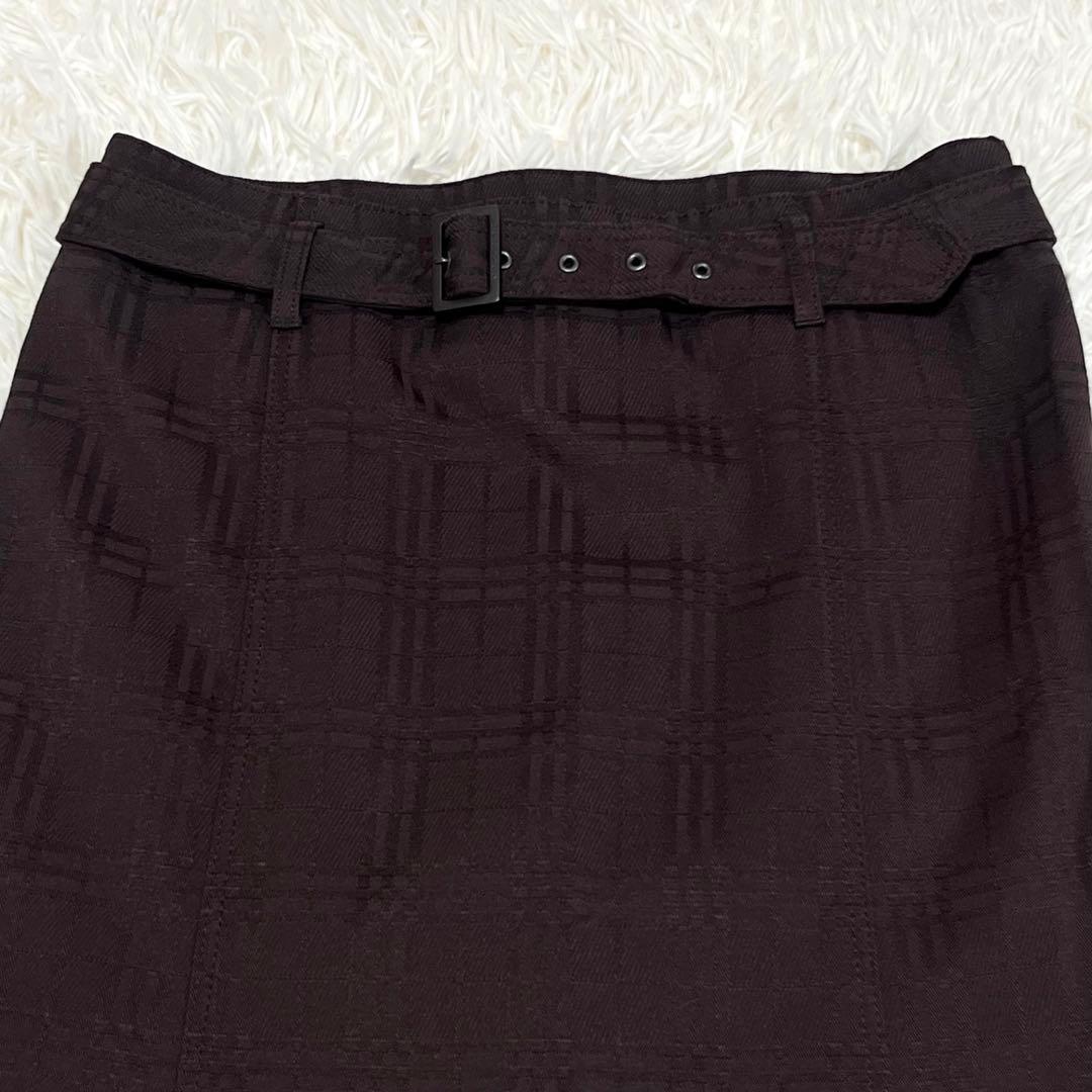 バーバリーロンドン 3ピース シャドーチェック パンツ スカート　ジャケット　茶