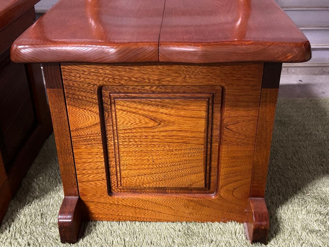 ☆GA216【中古品】 ケヤキの チェア 2点セット 　欅 伝統工芸 石橋武士作