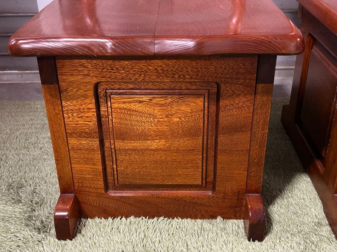 ☆GA216【中古品】 ケヤキの チェア 2点セット 　欅 伝統工芸 石橋武士作