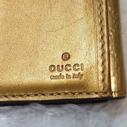 GUCCI グッチ ゴールド 二つ折り 長財布 ハート コンチネンタル GGシマ