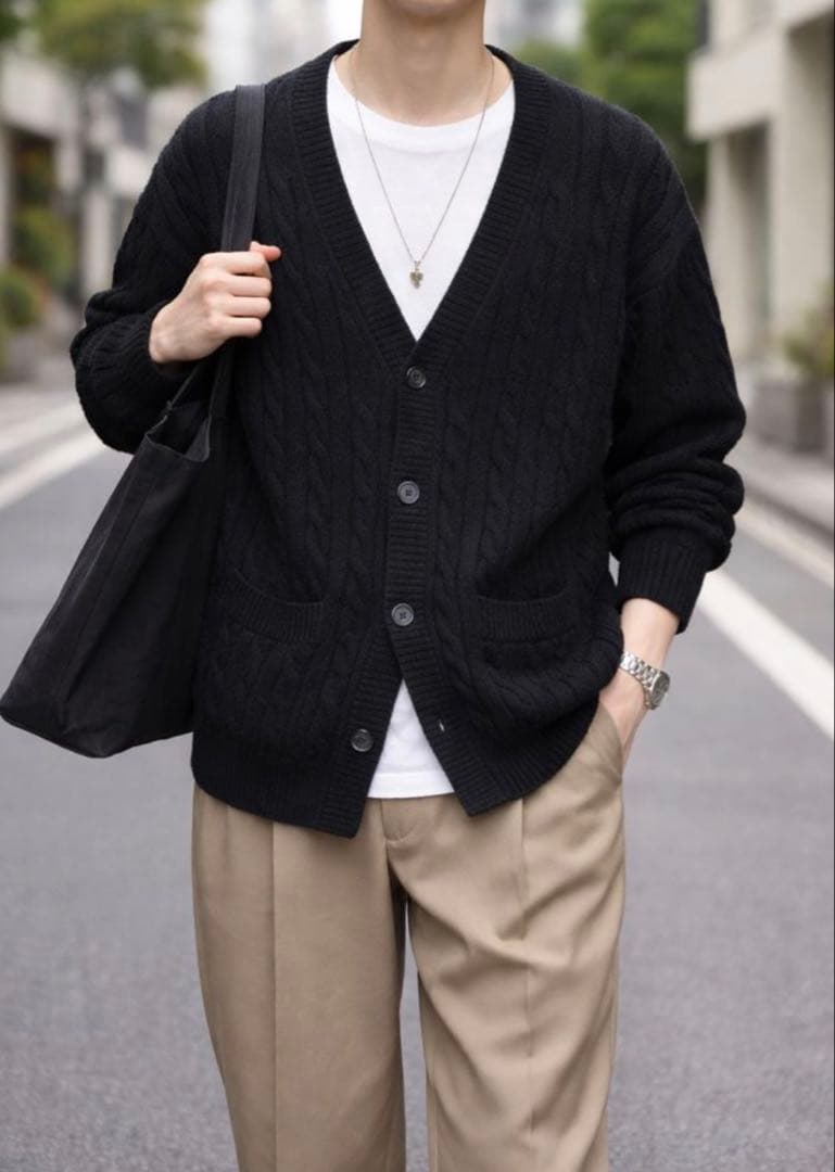 【PRADA 】メンズカシミヤ100%ニットカーディガン定価51万円