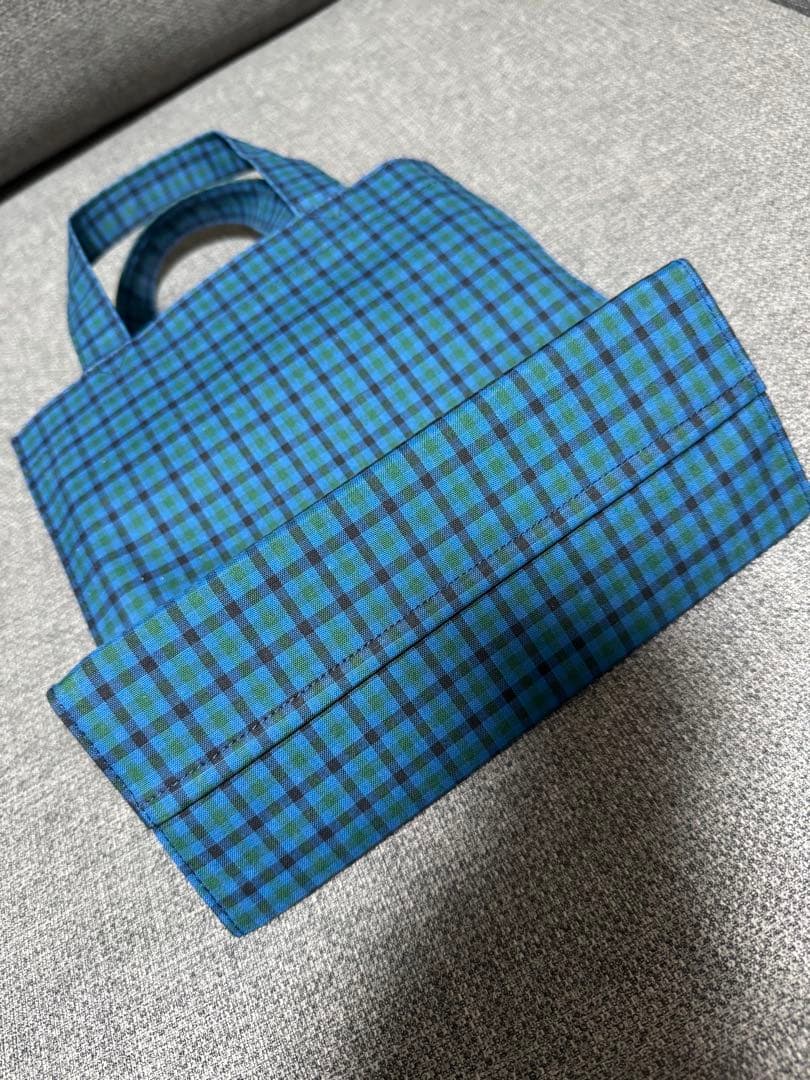 familiar ファミリア トートバッグ 青 小