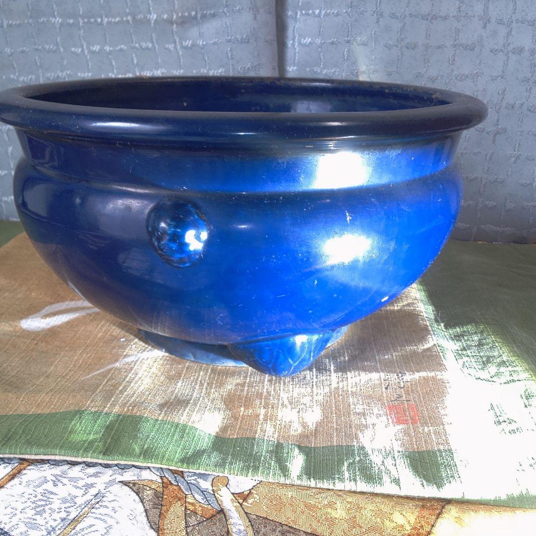 中国美術？ 香炉 中国 骨董 藍釉 青釉 瑠璃釉 伊万里？