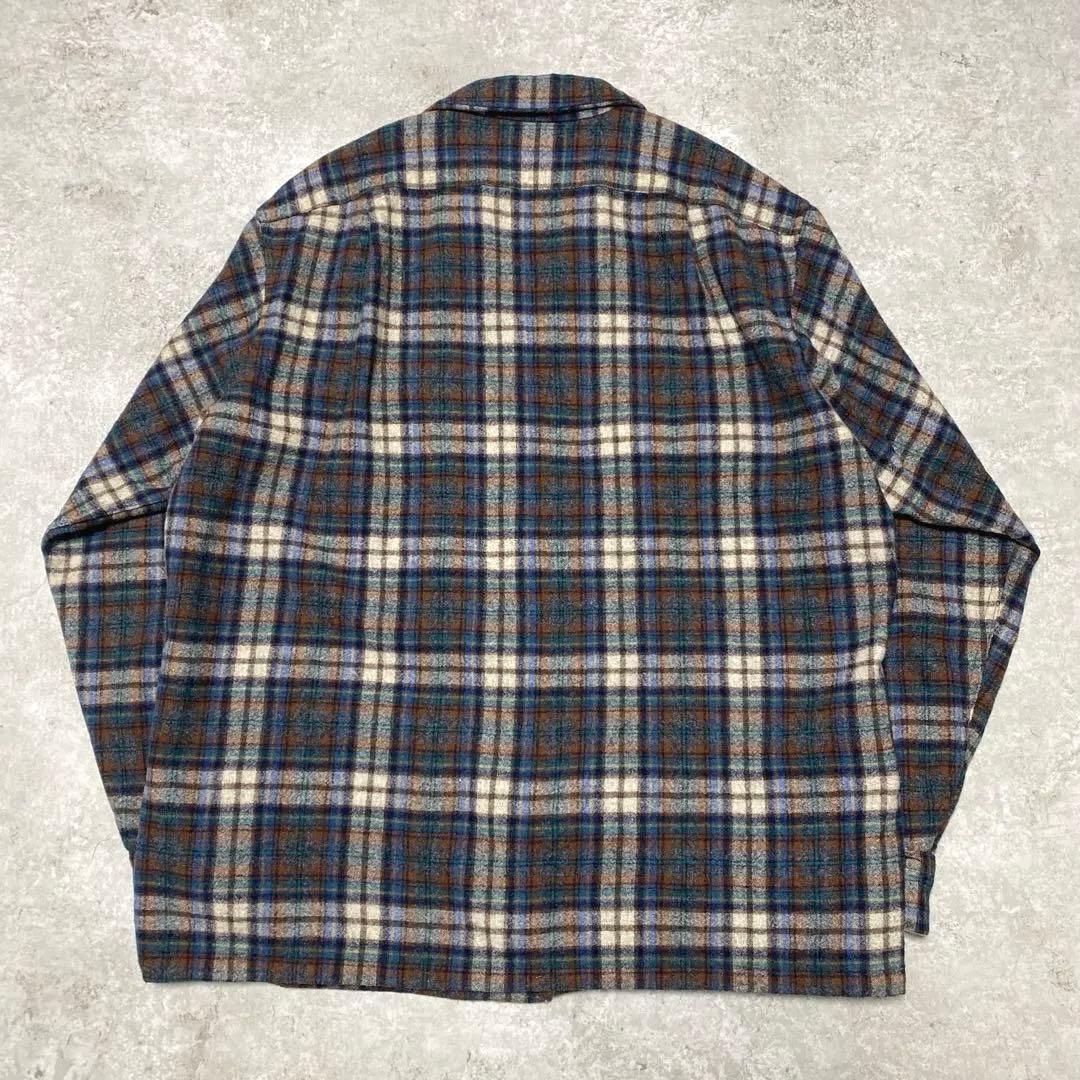 好配色 70s ペンドルトン ウール オンブレ ボードシャツ USA製 XL