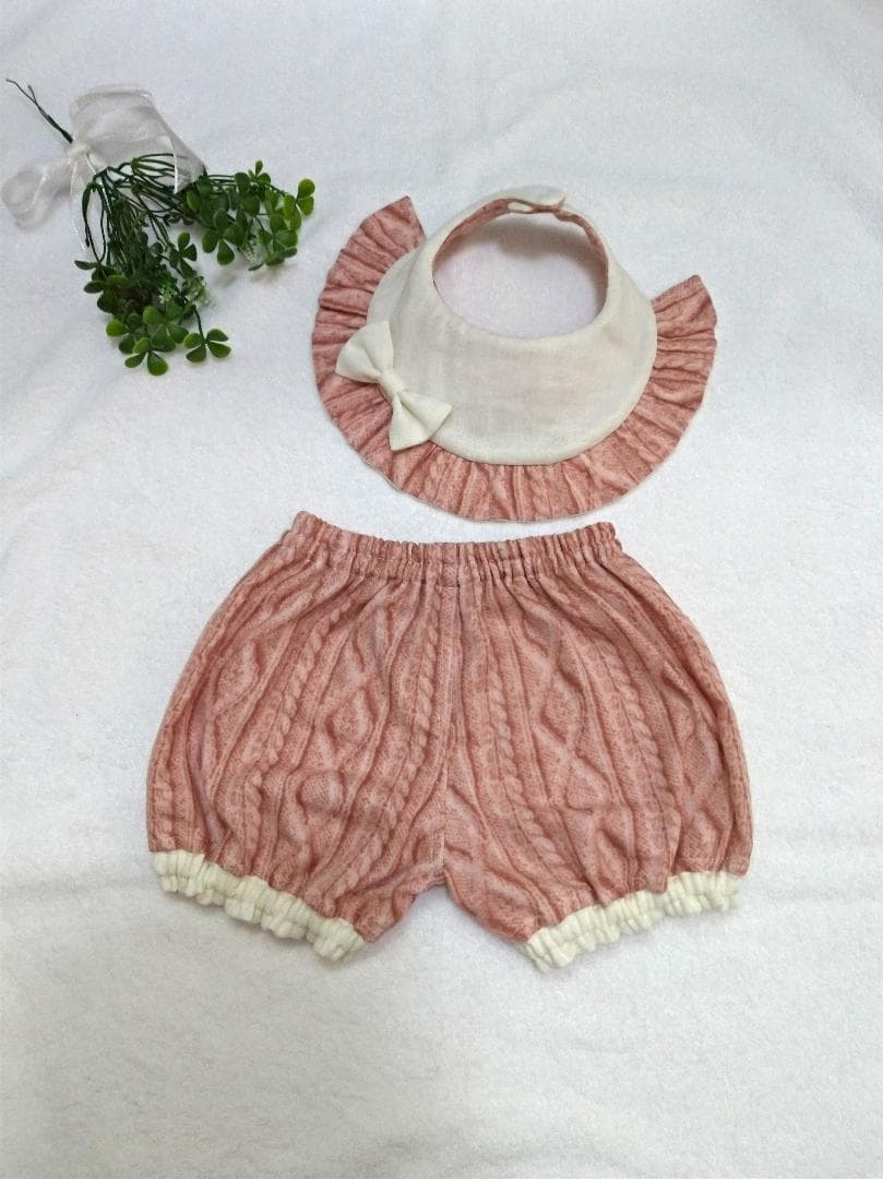 ☆sale☆リボン かぼちゃパンツ&スタイ＆お好みリボン