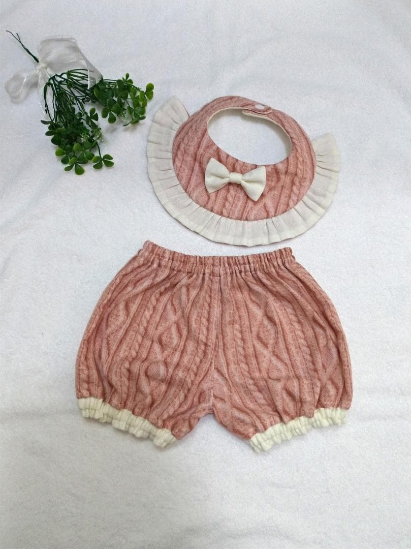 ☆sale☆リボン かぼちゃパンツ&スタイ＆お好みリボン