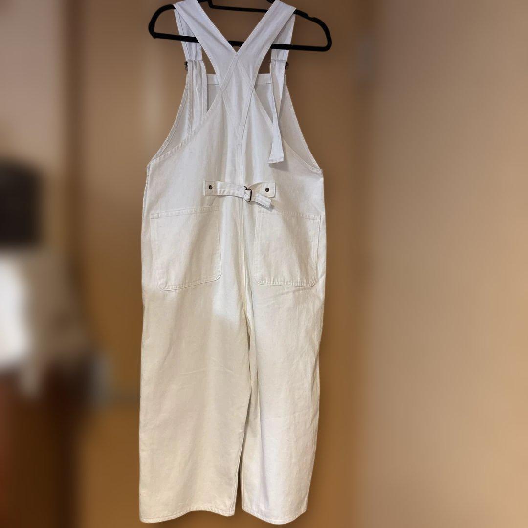 【かぐれ（kagure）】デニムオーバーオール　アイボリー