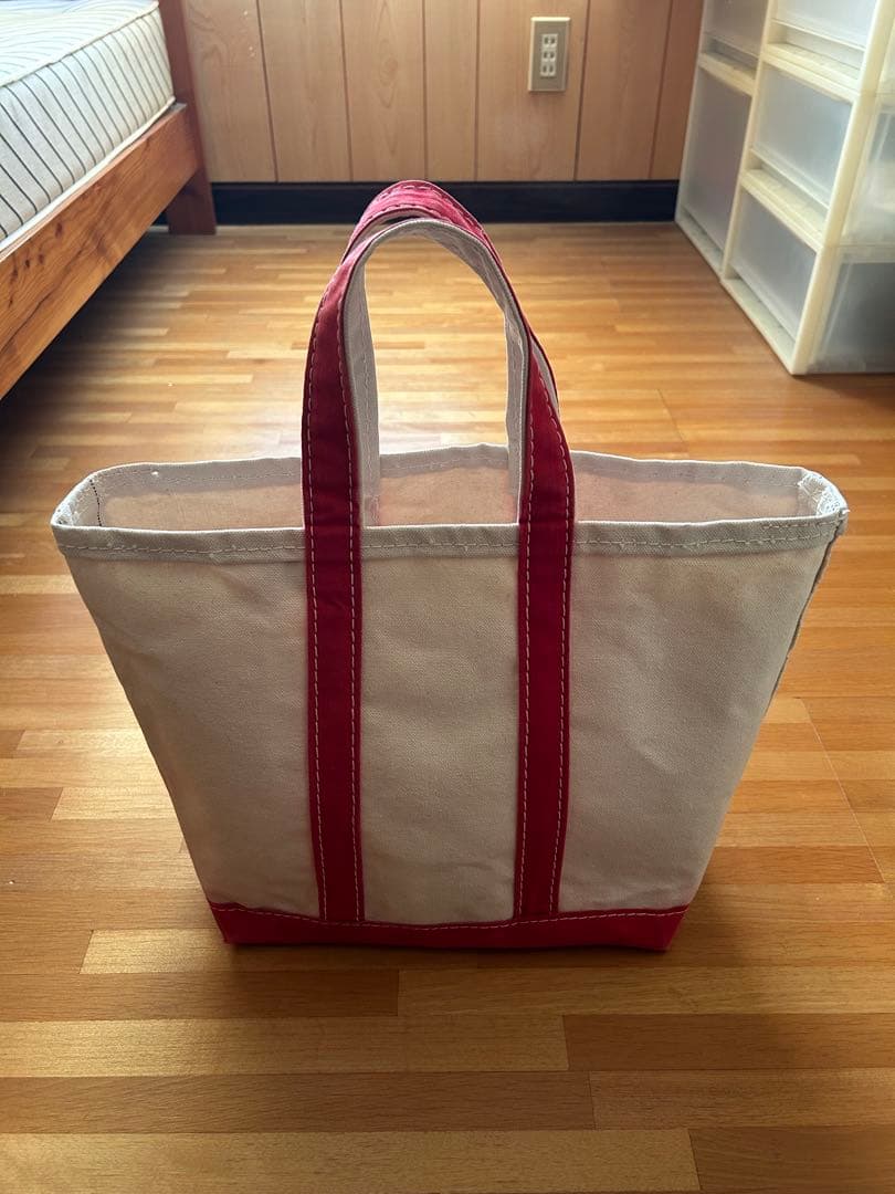 70s 80s L.L.BEAN トートバッグ サイドタグ 赤 M ヴィンテージ