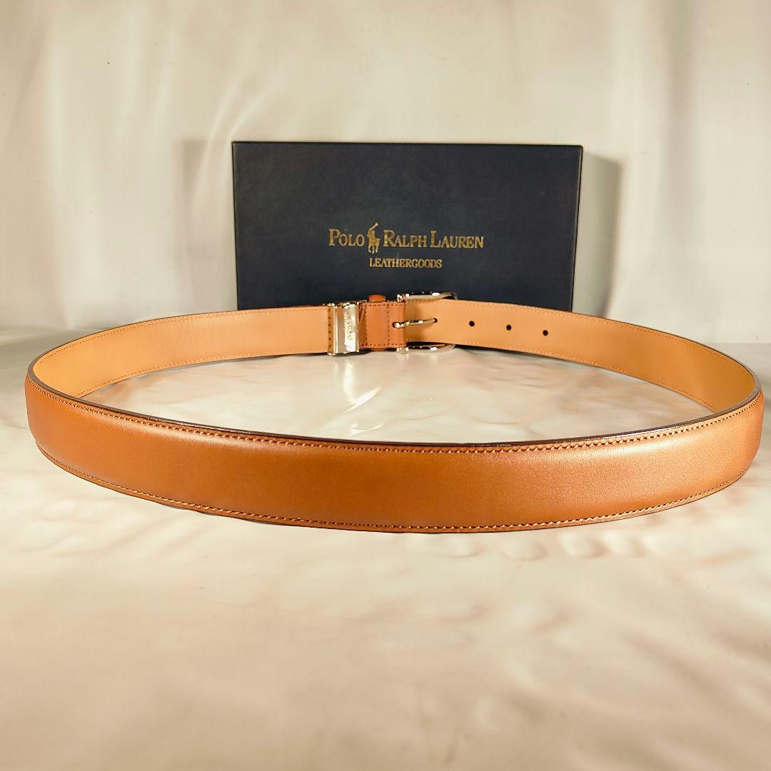 【新品未使用】PRL RALPH LAUREN 高級カーフレザー ドレスベルト