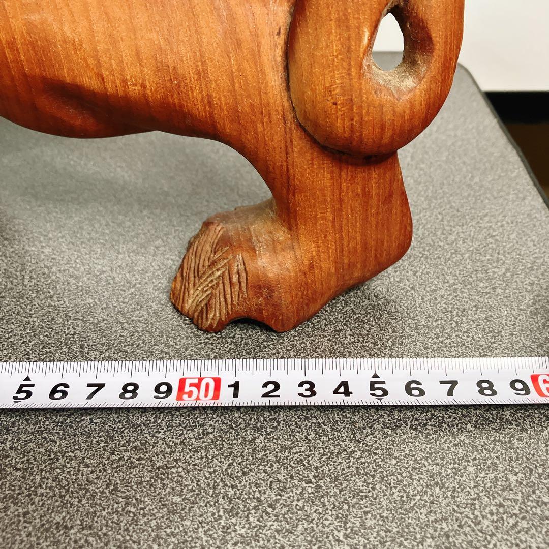 木彫り 虎 置物 全長57cm 大型 木製彫刻 オブジェ