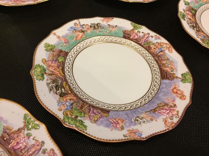 【未使用】ジノリ  最高峰カポディモンテカラー プレート 23.5cm  1枚