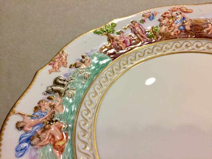 【未使用】ジノリ  最高峰カポディモンテカラー プレート 23.5cm  1枚