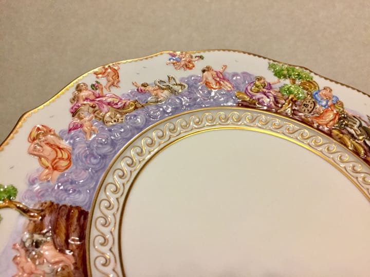 【未使用】ジノリ  最高峰カポディモンテカラー プレート 23.5cm  1枚