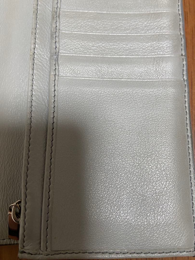 Dior ディオール　グレー 長財布 レザー