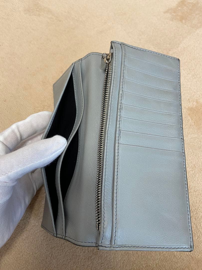 Dior ディオール　グレー 長財布 レザー