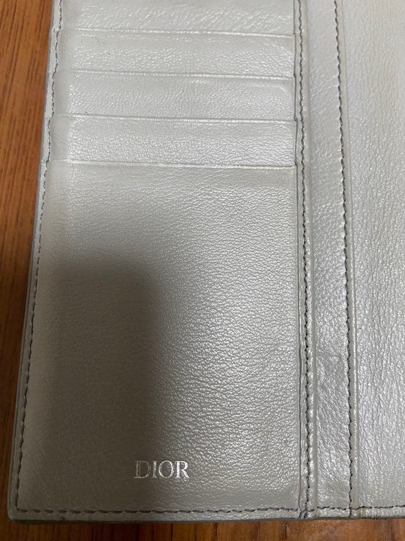 Dior ディオール　グレー 長財布 レザー