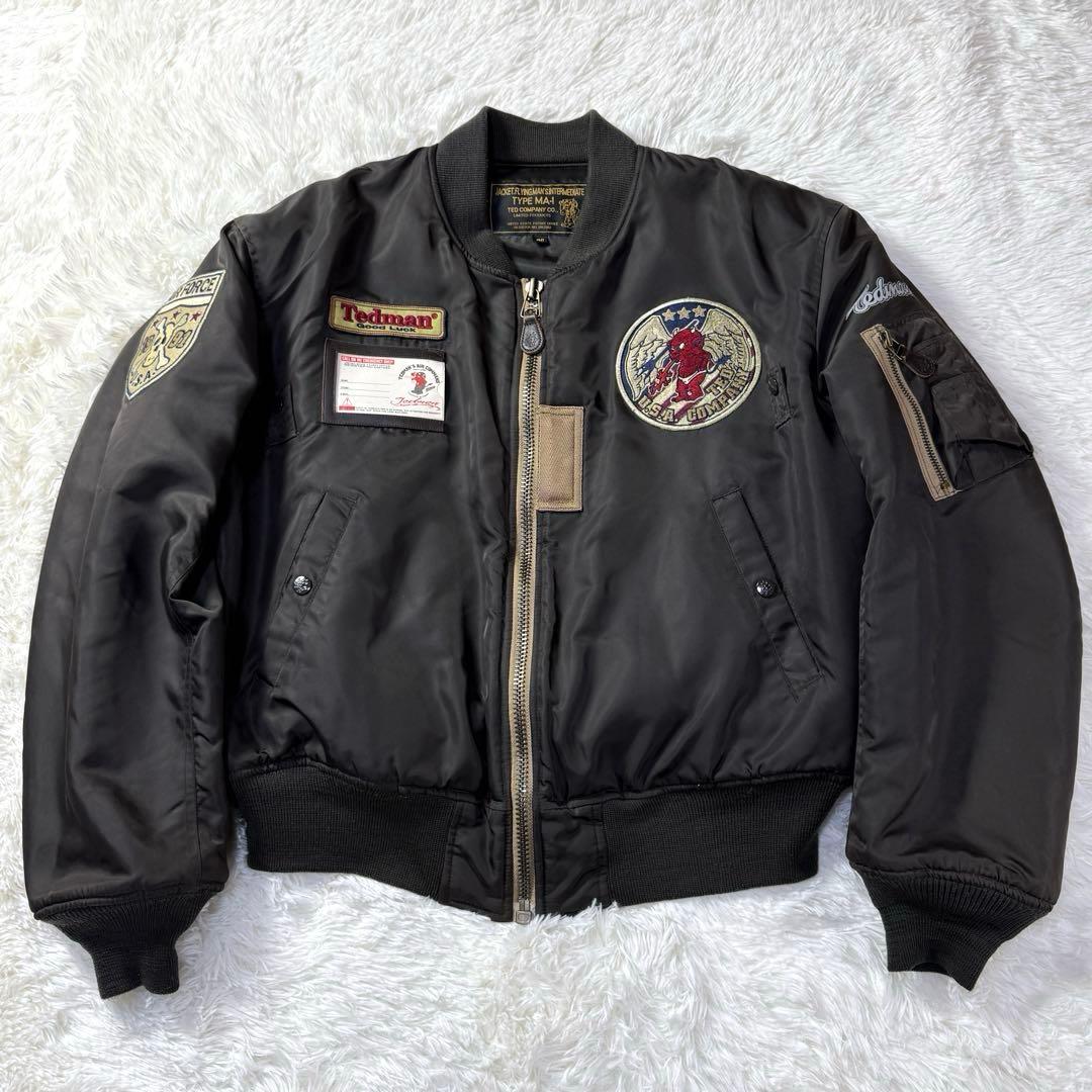 【美品】テッドマン Limited MA-1 フライトジャケット L 超短丈