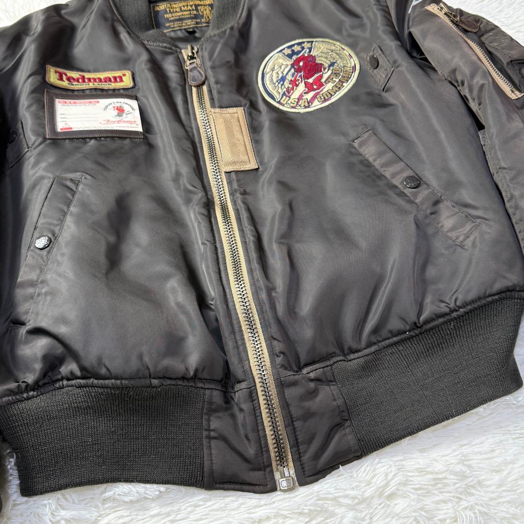 【美品】テッドマン Limited MA-1 フライトジャケット L 超短丈