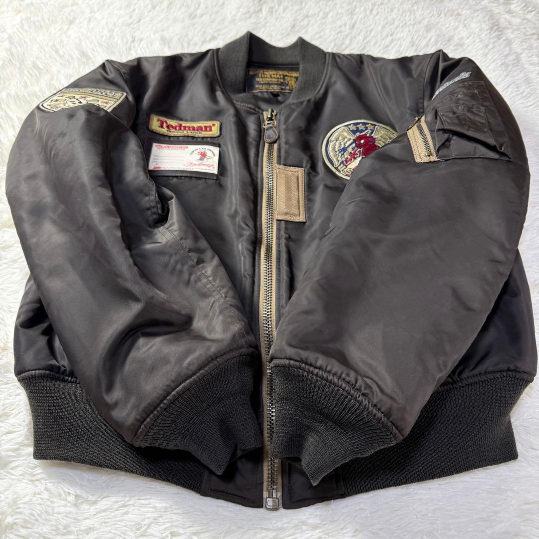 【美品】テッドマン Limited MA-1 フライトジャケット L 超短丈