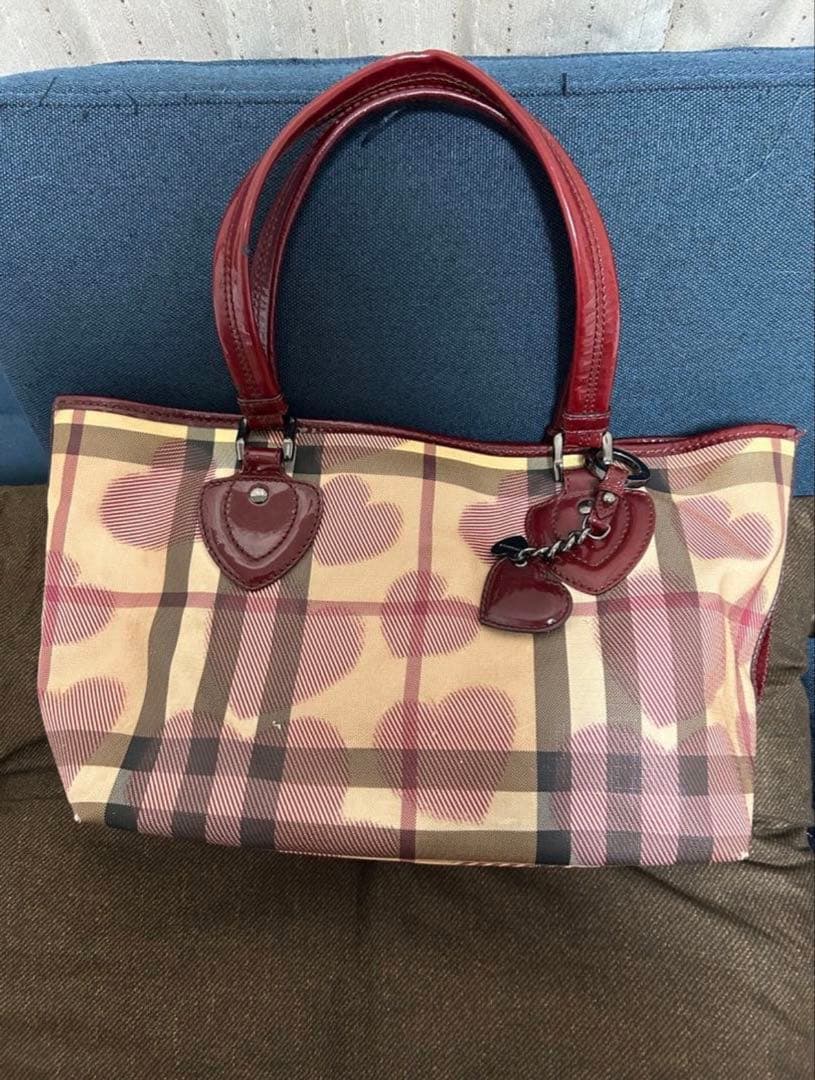 BURBERRY バーバリー ノバチェック ハート トートバッグ 限定品