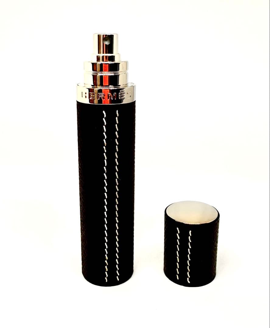 HERMES 香水ボトル ブラウン レザー