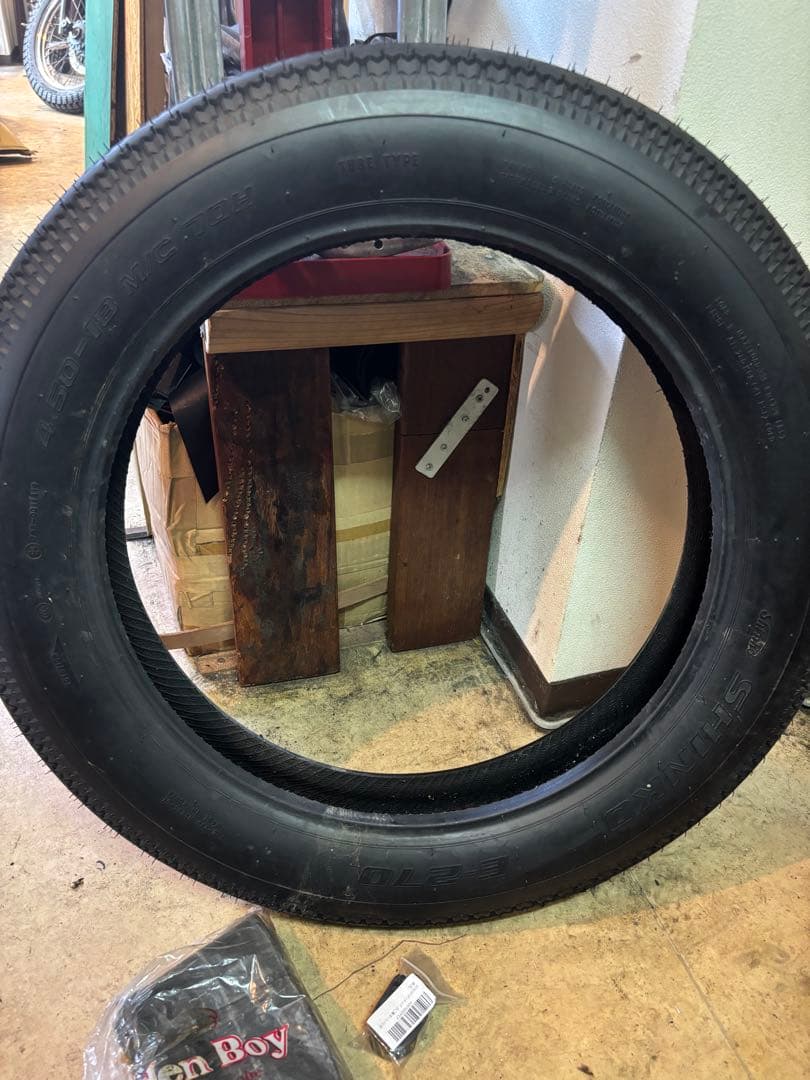 SHINKO 4.50-18 バイク用タイヤチューブ、リムテープ