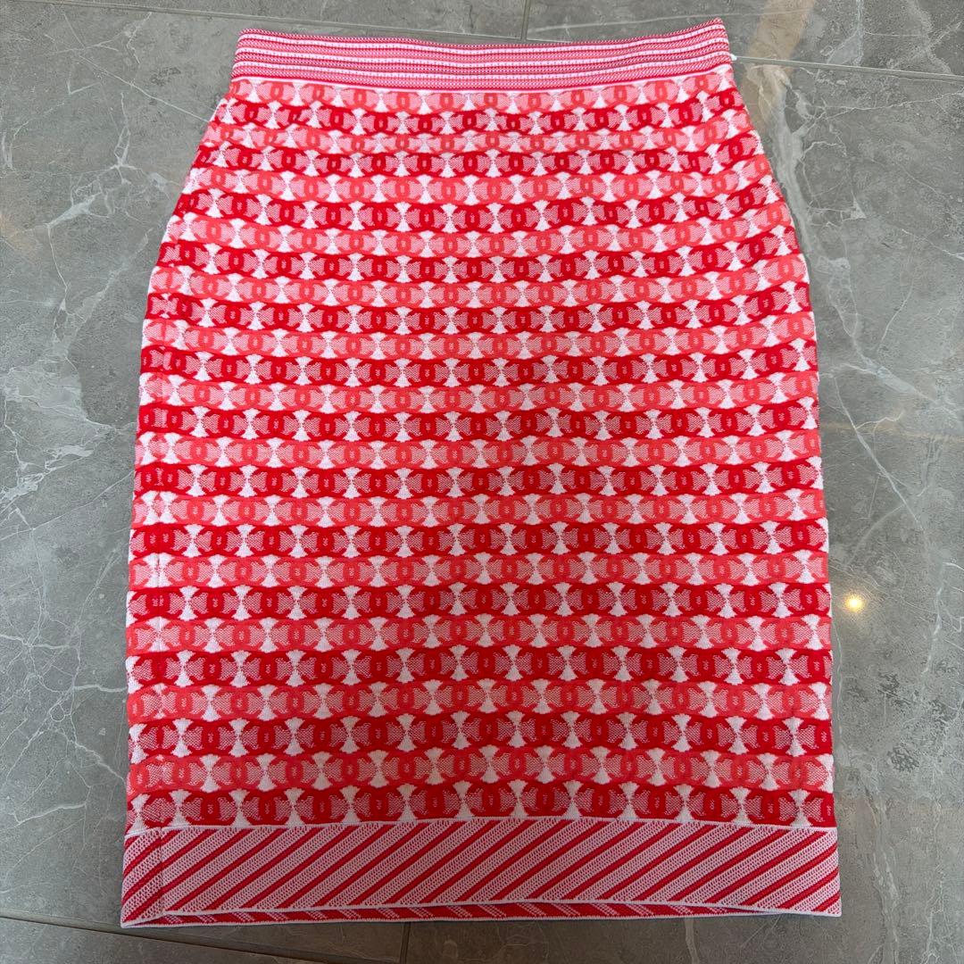 赤と白のタイトスカート 36 CHANEL シャネル
