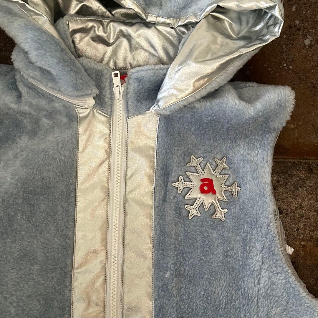 archivio 2WAY 中綿 ボア ジップ ノースリーブ パーカ ベスト