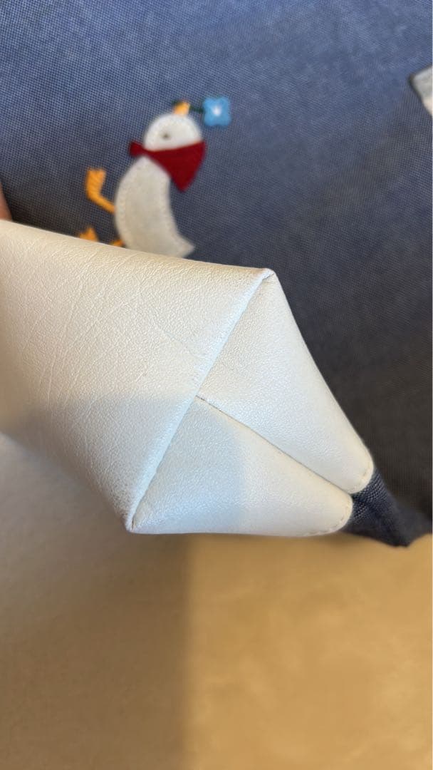 ファミリア 神戸本店限定 マチ付きデニムバッグ 70周年 青デニム