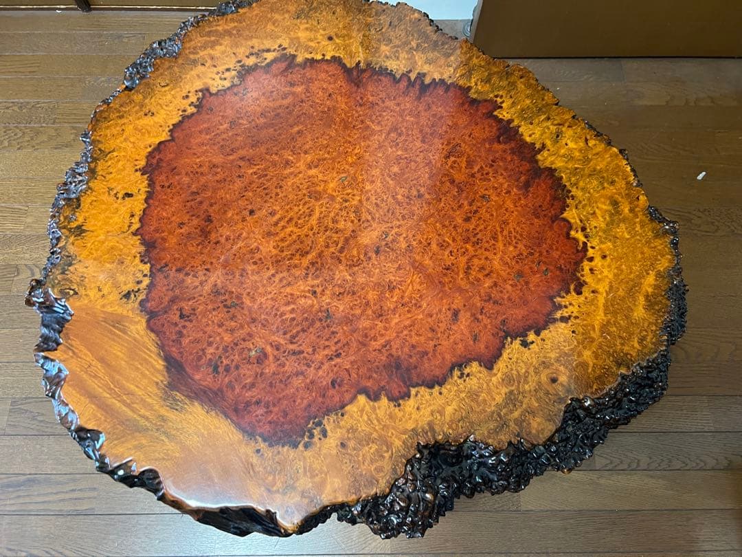 【希少】　一枚板 天然木　本花梨　座卓　 ローテーブル アンティーク