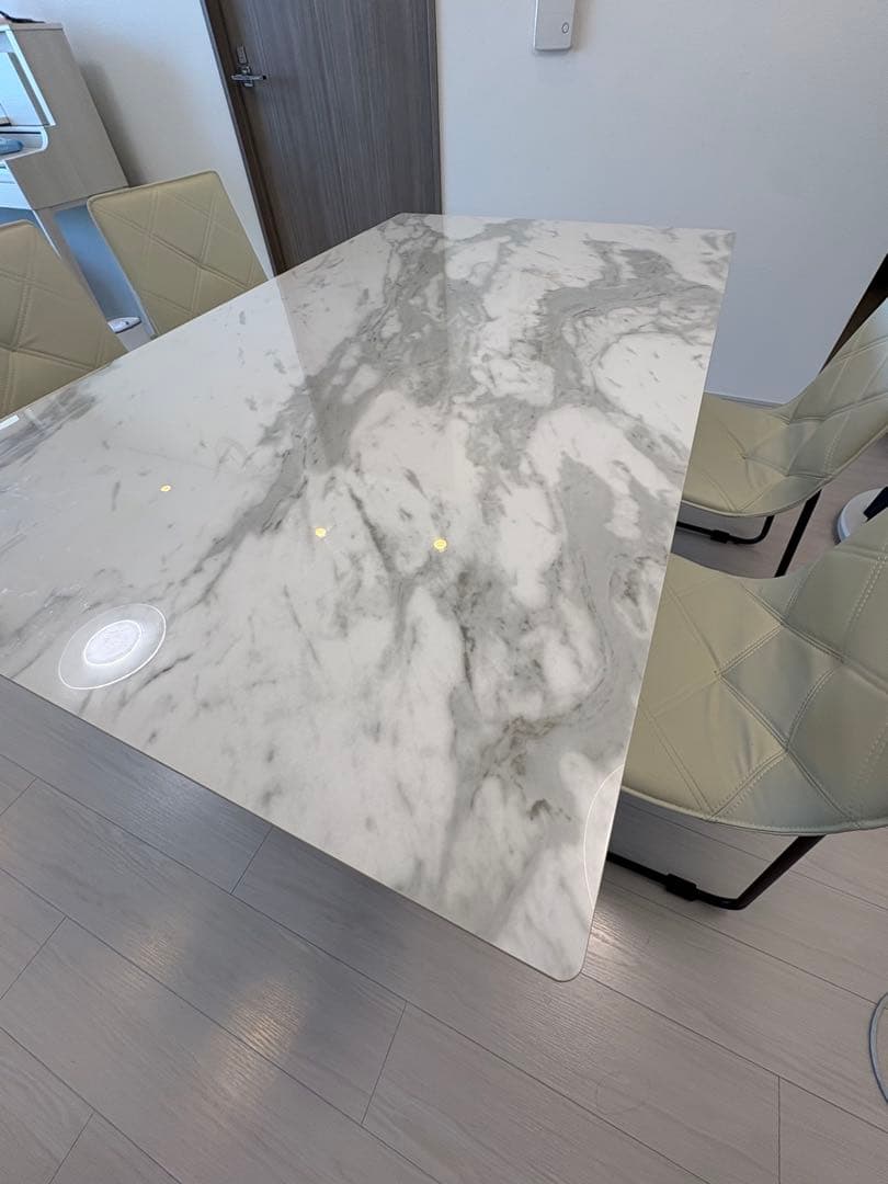 ダイニングテーブル 大理石風セラミック　【椅子なし】
