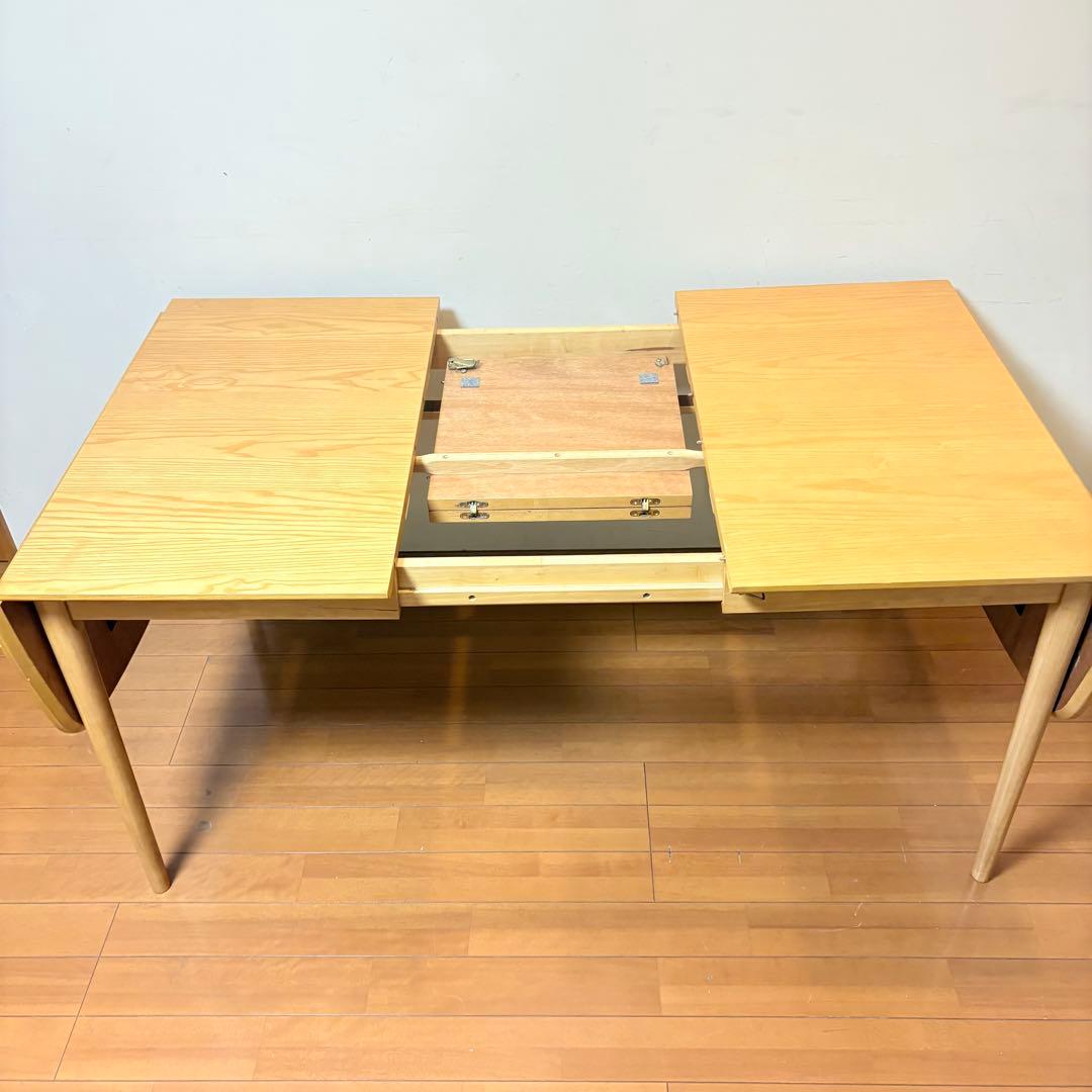 【美品・送料込み】ACTUS系 北欧風 伸長式 バタフライ ダイニングテーブル