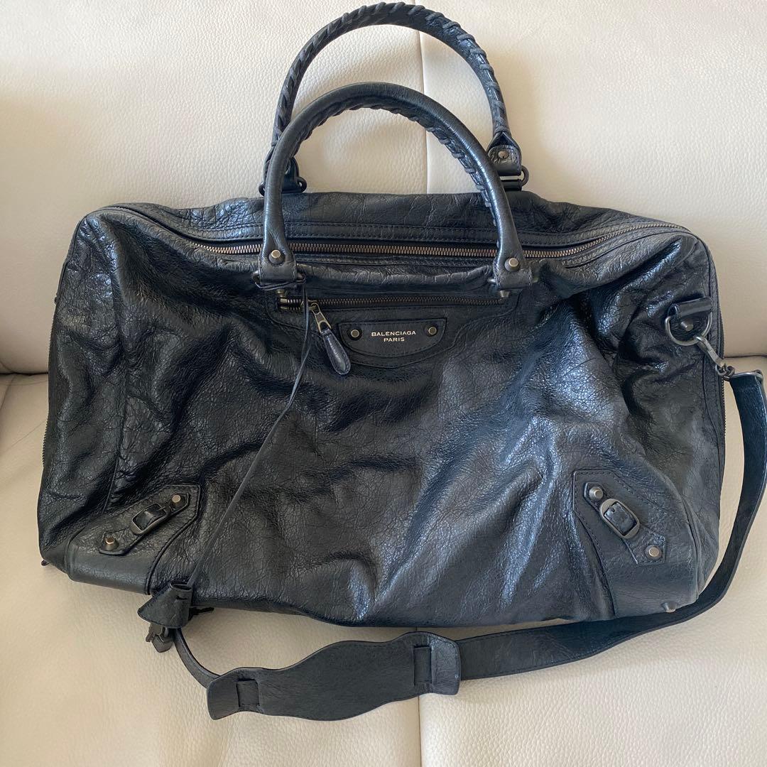 BALENCIAGA バレンシアガ レザ 2WAY ボストンバッグ ハンドバッグ