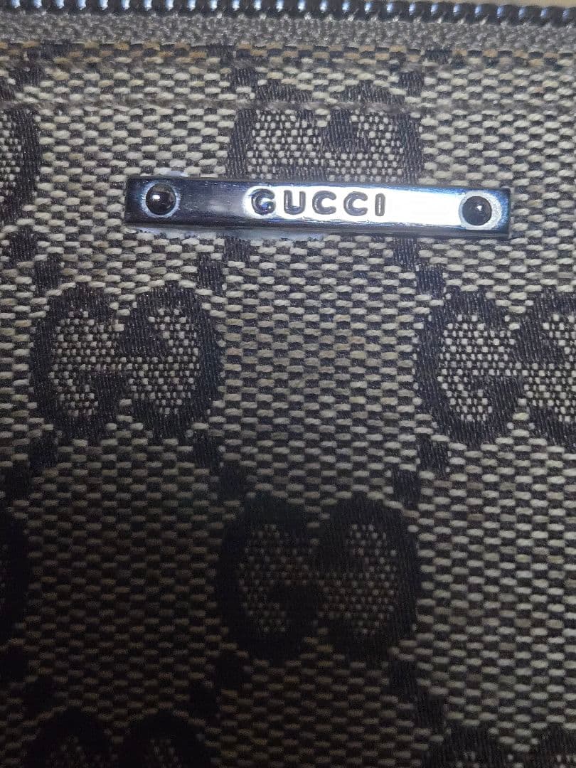 GUCCI GGキャンバス ポーチ ベージュ