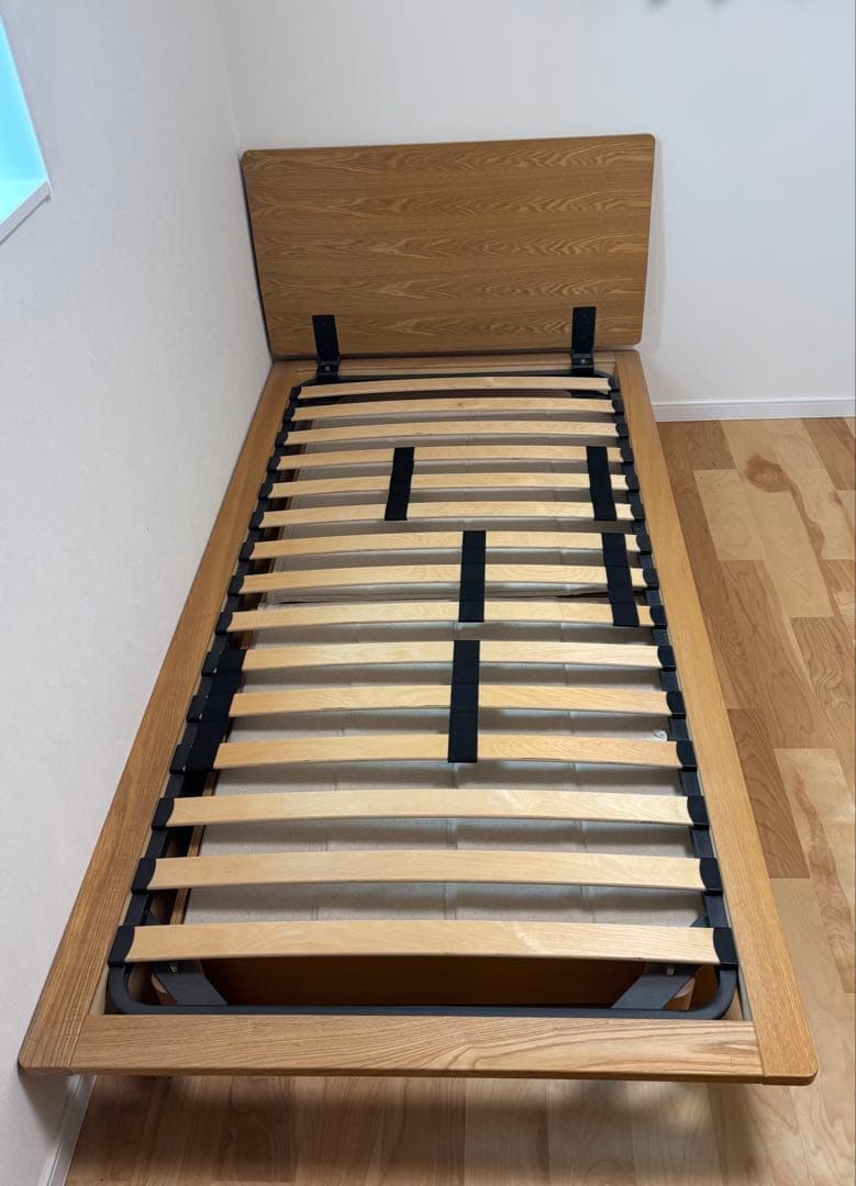 無印良品　旧タイプ　木製シングルベッド 引き出し収納付き