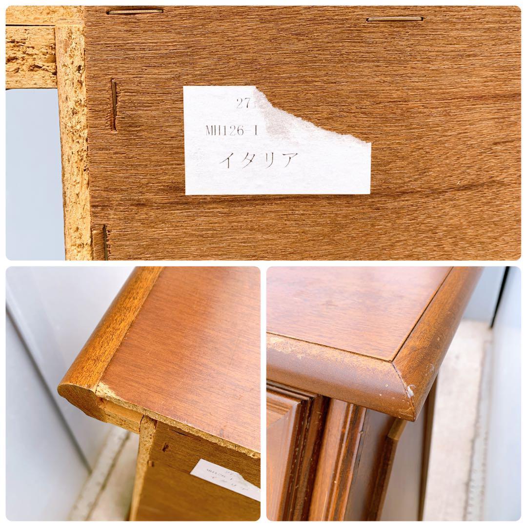 【稀少家具】イタリア 象嵌ライティング ビューロー レトロ机 木製 デスク