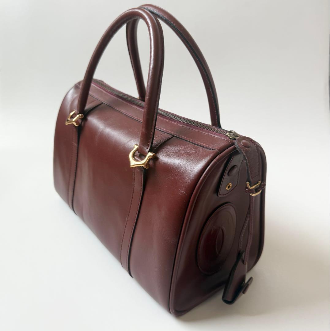 カルティエ マストライン レザー ボストンバッグ 2C Cartier