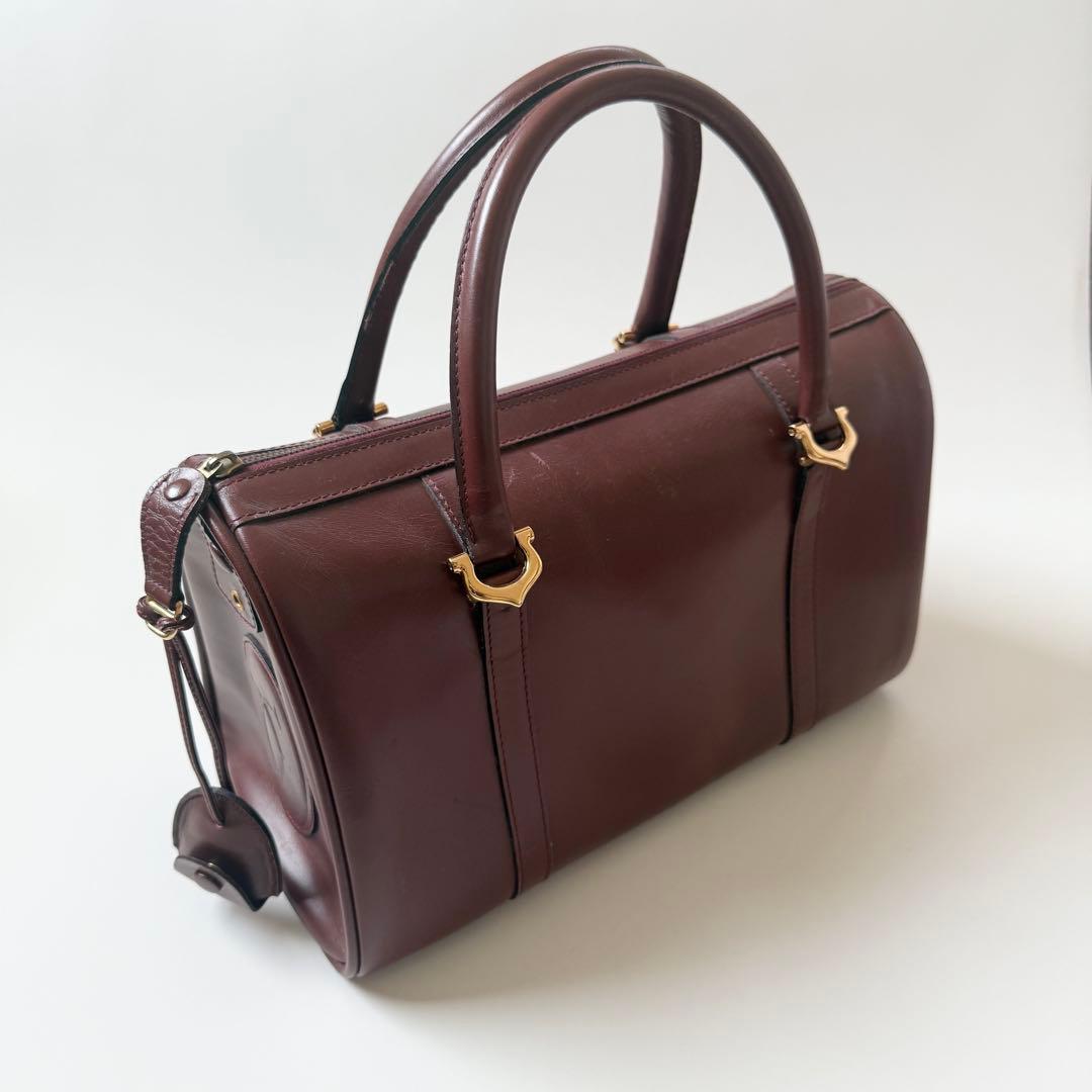カルティエ マストライン レザー ボストンバッグ 2C Cartier
