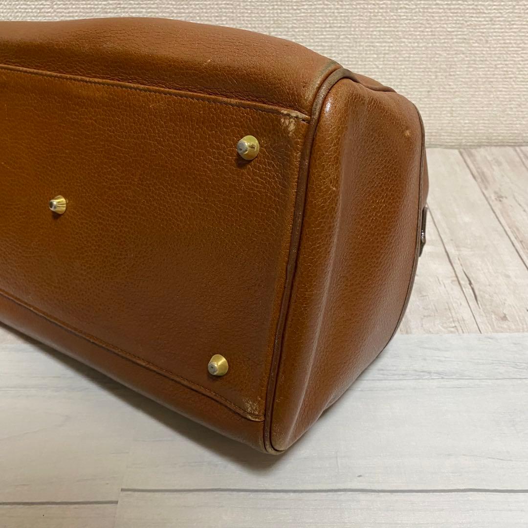 バーバリー Burberrys レザー ミニボストン ノバチェック裏地 ブラウン