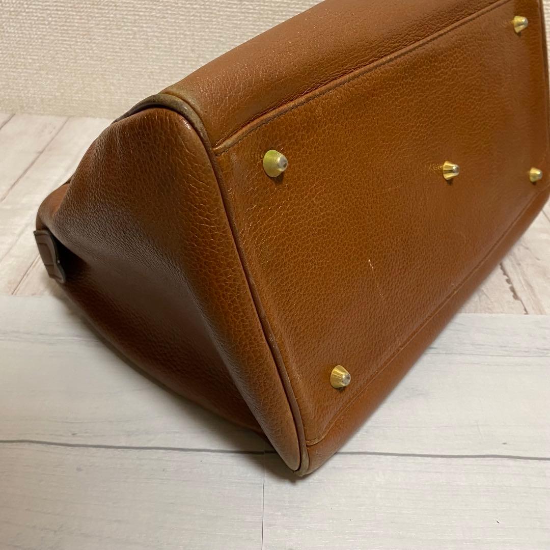 バーバリー Burberrys レザー ミニボストン ノバチェック裏地 ブラウン