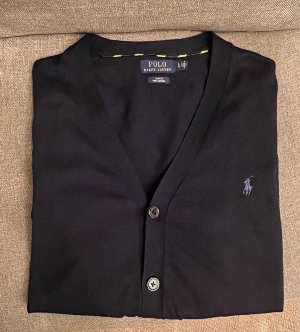 ポロラルフローレン　コットン Vネック カーディガン