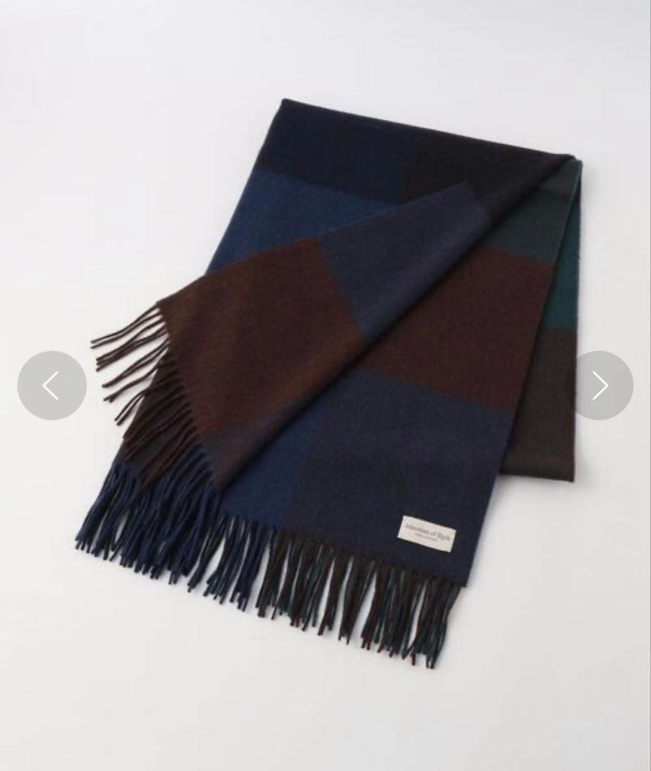 美品 Johnstons of Elgin マフラー 大判 WA56