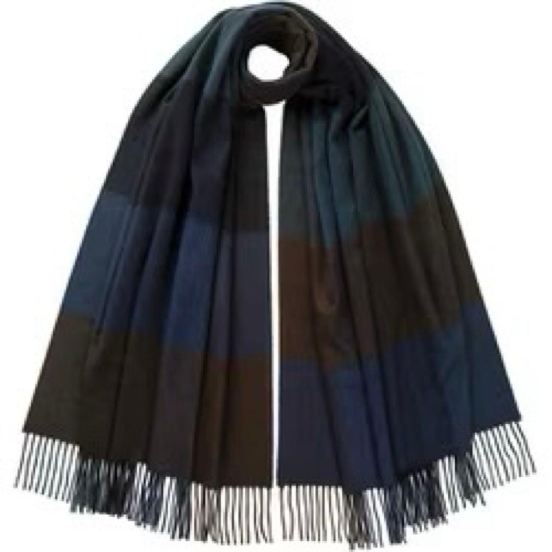 美品 Johnstons of Elgin マフラー 大判 WA56