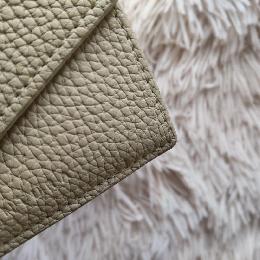 極美品✨ボナベンチュラ 三つ折り財布 オフホワイト バイカラー